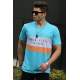 Madmext Turquoise Printed T-shirt for Men 4499 - Turkuaz