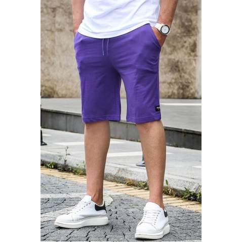 Madmext Purple Basic Capri for Men 2908 - Mor