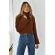 Mad Girls Brown Turtleneck Sweater MG1402 - Kahverengi