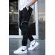 Madmext Men Cargo Black Trousers 5650 - Siyah