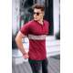 Madmext Men Knitwear Maroon Polo T-shirt 5212 - Bordo