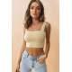 Women Beige Crop Top MG1487 - Bej