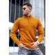 Madmext Men Mustard Zip Sweater 5613 - Hardal