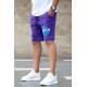 Madmext Purple Nasa Printed Capri for Men 4248 - Mor