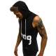 Madmext Men Black Hoodie Vest 2563 - Siyah