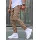 Men Brown Cargo Trousers 5463 - Kahverengi