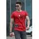 Madmext Claret Red Printed T-shirt for Men 4457 - Bordo