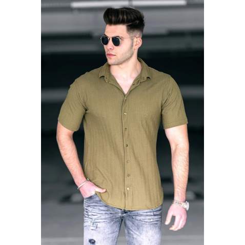 Madmext Men Khaki Shirt 4937