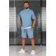 Madmext Men Blue T-shirt Shorts Set 5668 - Mavi