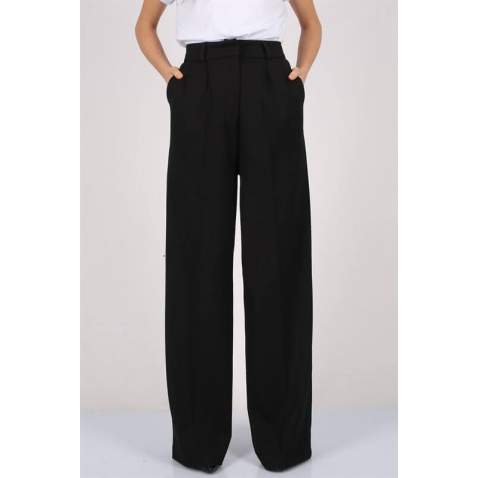 Mad Girls Black Palazzo Pants MG1332 - Siyah