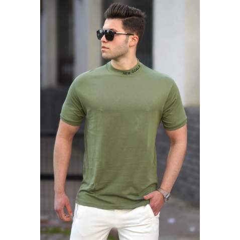 Madmext Men Khaki T-shirt 5227 - Haki