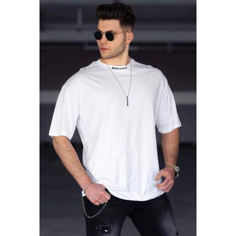 Madmext Men White T-shirt 4966 - Beyaz