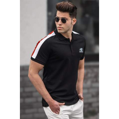 Madmext Men Black Polo T-shirt 5215 - Siyah