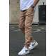 Men Beige Cargo Trousers 5447 - Bej