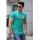 Madmext Green Printed T-shirt for Men 4478 - Yeşil