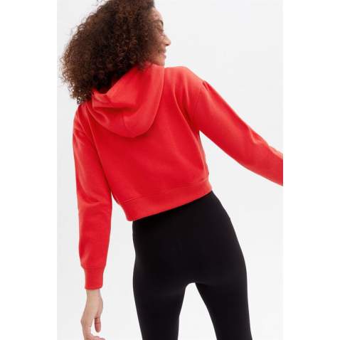 Mad Girls Cropped Red Sweatshirt MG1355 - Kırmızı