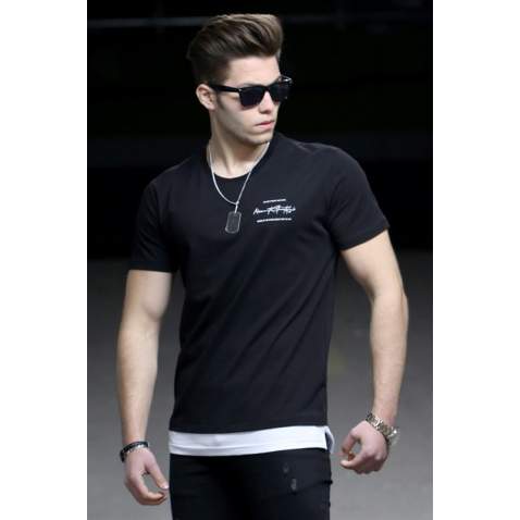 Madmext Black T-shirt for Men 4521 - Siyah