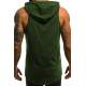 Madmext Men Khaki Hoodie Vest 2649 - Haki