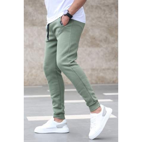 Madmext Men Plain Khaki Sweatpants 4210 - Haki