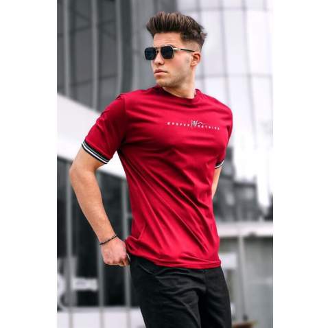 Men Basic Maroon T-Shirt - Bordo