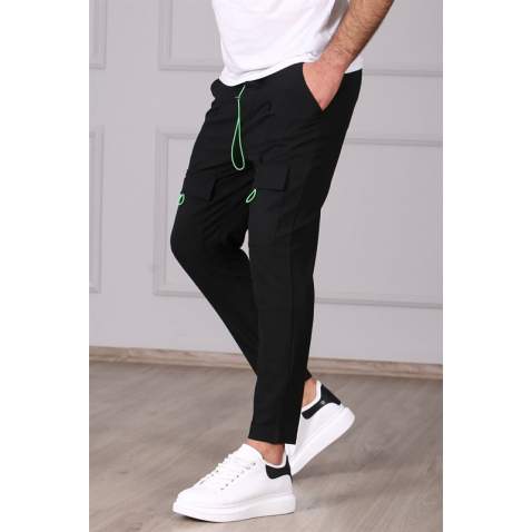 Madmext Black Men Sweatpants with Pockets 4809 - Siyah