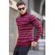 Madmext Men Turtleneck Maroon Knitted Sweater 5170 - Bordo