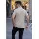 Men Embroided Beige Polo T-Shirt 5875 - Bej