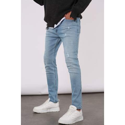 Madmext Men Skin Fit Ice Blue Jeans 5712 - Buz mavisi