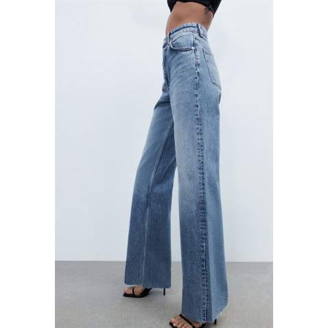 Women Light Blue Palazzo Jeans MG1494 - Açık mavi