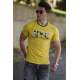 Madmext Yellow Printed T-shirt for Men 4601 - Sarı