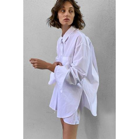 Mad Girls White Shorts & Shirt Set MG1407 - Beyaz