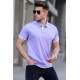 Men Basic Lilac Polo T-Shirt 5885 - Lila