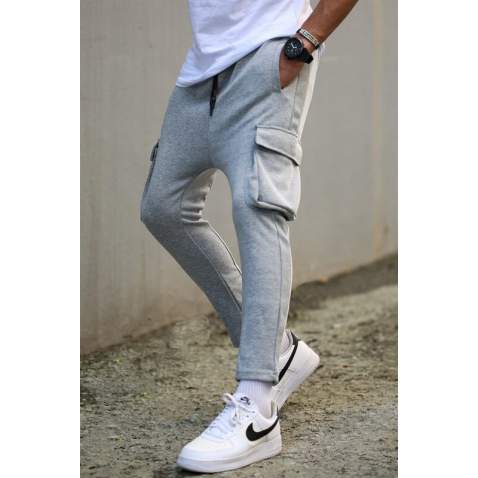 Gray Basic Trousers 4801 - Gri