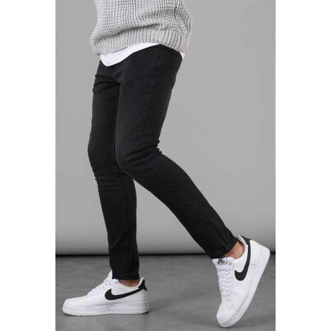 Skin Fit Black Jeans For Men - Siyah