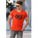 Madmext Orangfe Printed T-shirt for Men 4470 - Turuncu