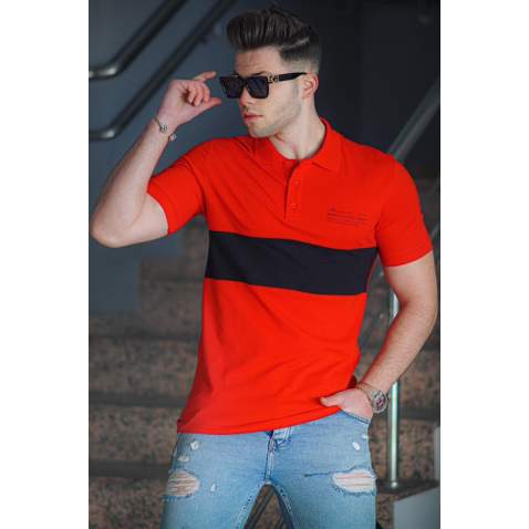 Madmext Men Red Polo T-shirt 4973 - Kırmızı