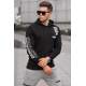 Madmext Men Printed Black Sweatshirt 5313 - Siyah