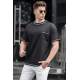 Madmext Men Front Pocket Black T-shirt 5228 - Siyah