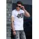 Madmext Big Size White T-shirt for Men 4573 - Beyaz