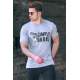 Madmext Men Printed Gray T-shirt 5252 - Gri