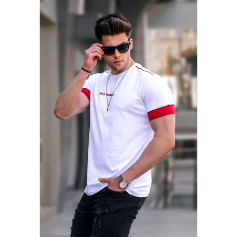 Madmext Men White T-shirt 4977 - Beyaz