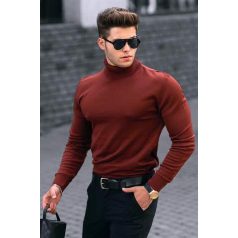 Madmext Red Jumper with Roll Neck 4656 - Kiremit