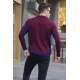 Maroon Knitwear Polo Sweater 5797 - Bordo