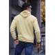 Yellow Embroidered Hoodie Sweatshirt 6012 - Sarı