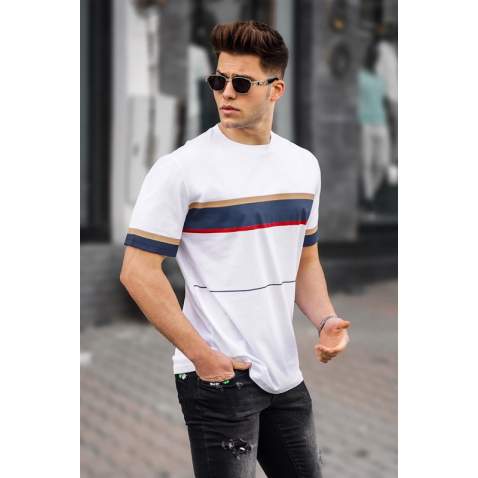 Madmext Men White T-shirt 5372 - Beyaz