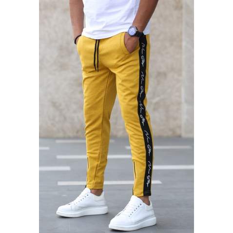 Madmext Yellow Striped Sweatpants 2932 - Sarı