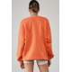 Mad Girls Printed Orange Sweatshirt Mg1210 - Turuncu