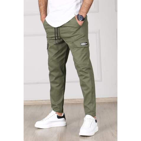 Madmext Haki Kargo Cep Jogger Pantolon 4835 - Haki