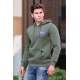 Madmext Khaki Printed Hoodie 4194 - Haki