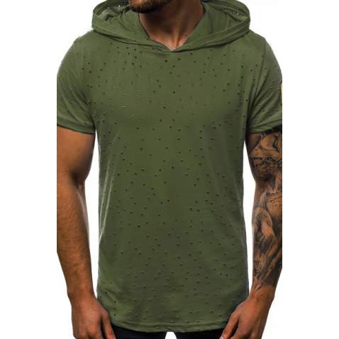 Madmext Khaki Rapped T-shirt for Men 3069 - Haki